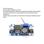 LM2596 Mini, Ayarlanabilir Voltaj Düşürücü Regülatör Kartı (3A) - Görsel 3