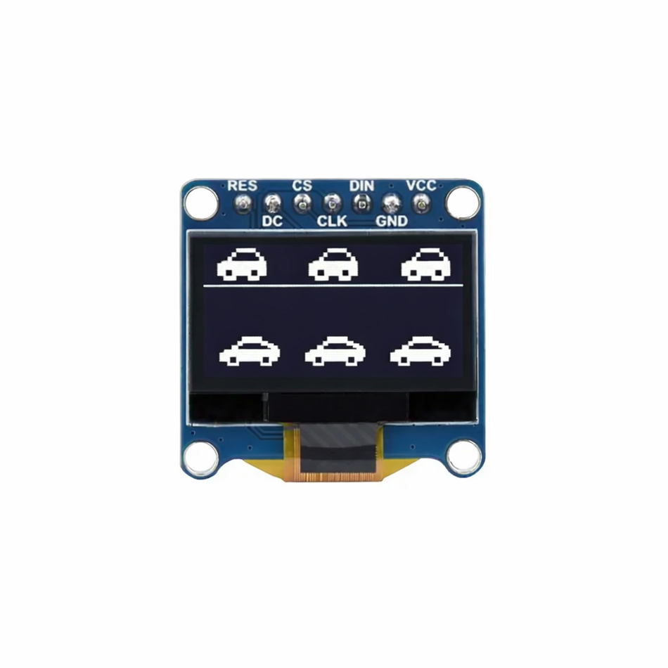 096 inç 128x64 I2C Beyaz OLED Ekran Modülü 0.96 inç 128x64 I2C Beyaz OLED Ekran Modülü - Görsel 1